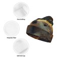 thumbnail image 3 of Pofeuu Adorable Otter Pair Hug Print Beanie Hat for Men Women Knit Winter Hat Warm Cuffed Skull Beanie Slouchy Soft Unisex, 3 of 6