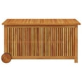 thumbnail image 4 of vidaXL Patio Storage Box Outdoor Cushion Box with Wheels Solid Wood Acacia, 4 of 7