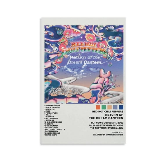 Red Hot Chili Peppers Posters Return of The Dream Canteen Poster Canvas Poster Bedroom Decoration Landscape Office Valentine's Birthday Gift