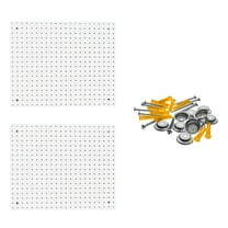 Triton Products 018-15 White Polypropylene Pegboards with Mounting Hardware