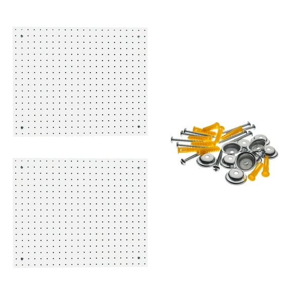 Triton Products 018-15 White Polypropylene Pegboards with Mounting Hardware