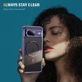 thumbnail image 7 of Dteck Trasparent Case for Google Pixel 8A,Magnetic TPU Case Compatible with Mag Safe Shockproof Anti Yellowing Anti Slip Clear PC Cover for Google Pixel 8A,Purple, 7 of 7