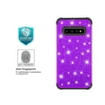 thumbnail image 3 of SOATUTO For Samsung S10 Case Heavy Duty Full-Body Defender Protective Bling Glitter Sparkle Hard Armor Hybrid Silicone Rubber Bumper Shockproof Case for Samsung Galaxy S10 6.1inch - Purple+Black, 3 of 6