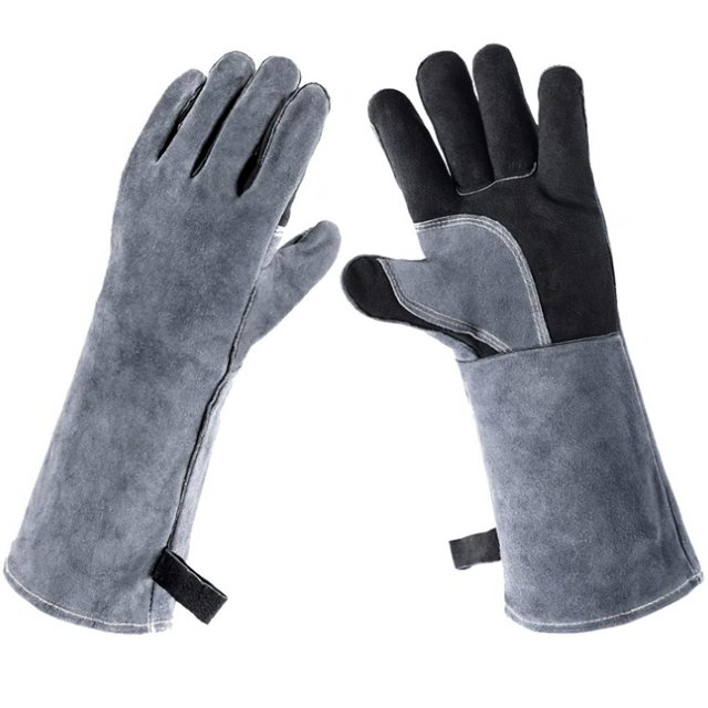 Anti-Scalding Gloves Outdoor Camping BBQ Welding Heat Resistance Insulation Cotton Protection Gloves for Home Kitchen Outdoor Activities