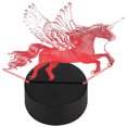 thumbnail image 2 of Luz nocturna 3D tipo unicornio lámpara LED USB interruptor táctil lámpara de escritorio de mesa regalo, 2 of 12