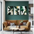 thumbnail image 4 of CDDposter 3Pcs Framed Emerald Green Wall Art, Modern Green and Gold Abstract Marble Canvas Wall Art Paintings Prints Posters Wall Decor Pictures for Living Room Bedroom Office Home Decoration, 4 of 7