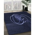 thumbnail image 3 of Ahgly Company Machine Washable Indoor Rectangle Transitional Night Black Area Rugs, 6' x 9', 3 of 7