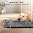 thumbnail image 2 of EMONIA Medium Dog Bed, Luxury Rose Velvet Pet Mattress,Dog Pad for Crate, Non Slip Bottom, Suitable for Medium,Small Dogs 30 "x 19", Light Gray, 2 of 7