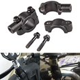 thumbnail image 1 of KaTur Black 10mm Pair Moto Motorcycle Autocycle Autobike Scooter Bike Handlebar Rearview Mirror Mount Adapter Holder, 1 of 5