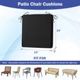 thumbnail image 2 of Outdoor Chair Cushions Set of 4 19x19x3 inches Waterproof Patio Seat Cushions with Handle and Ties Navy Blue Durable Comfortable, 2 of 7