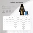 thumbnail image 5 of Kaerm Kids Boys Boxing Outfit Satin Long Sleeve Boxer Robe Hooded Grown Cloak Thai Boxing Shorts B5 8, 5 of 5