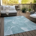 thumbnail image 6 of Addison Rugs Chantille Indoor/Outdoor Transitional Abstract Teal Washable Rectangle Rug, 5' x 7'6", 6 of 6