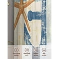 thumbnail image 3 of Coastal Nautical Sheer Curtains for Living Room Bedroom Summer Vintage Anchor Starfish Sheer Curtains 72 Inch Long 2 Panels Set Light Filtering Curtain Window Treatments Drapes for Dining Room, 3 of 6
