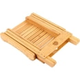 thumbnail image 4 of ZEONHAK 2 Pack 12 Inch Bamboo Folding Step Stool for Shower, Shaving and Foot Rest, Fishing, Fully Assembled, 4 of 6