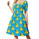 thumbnail image 1 of Vestido de manga corta de pato de goma vestido de verano ropa de mujer vestido, 1 of 7