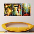 thumbnail image 3 of Moyic 3 paneles de impresión romántica abstracta en poliéster, pintura de acuarela, arte de pared moderno, decoración del hogar Artesanía, 3 of 6
