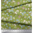 thumbnail image 3 of Soimoi Satin Silk Fabric Artistic Floral Printed Craft Fabric by The Yard 42 Inch Wide, 3 of 3