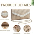 thumbnail image 5 of Straw Clutch Purse for Women Envelope Clutch Handbags for Summer Beach Evening Shoulder Crossbody Bag, 5 of 9