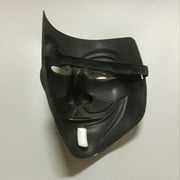 2 Pack V for Vendetta Matte Finish Polishing Black Hacker Mask Anonymous Costume