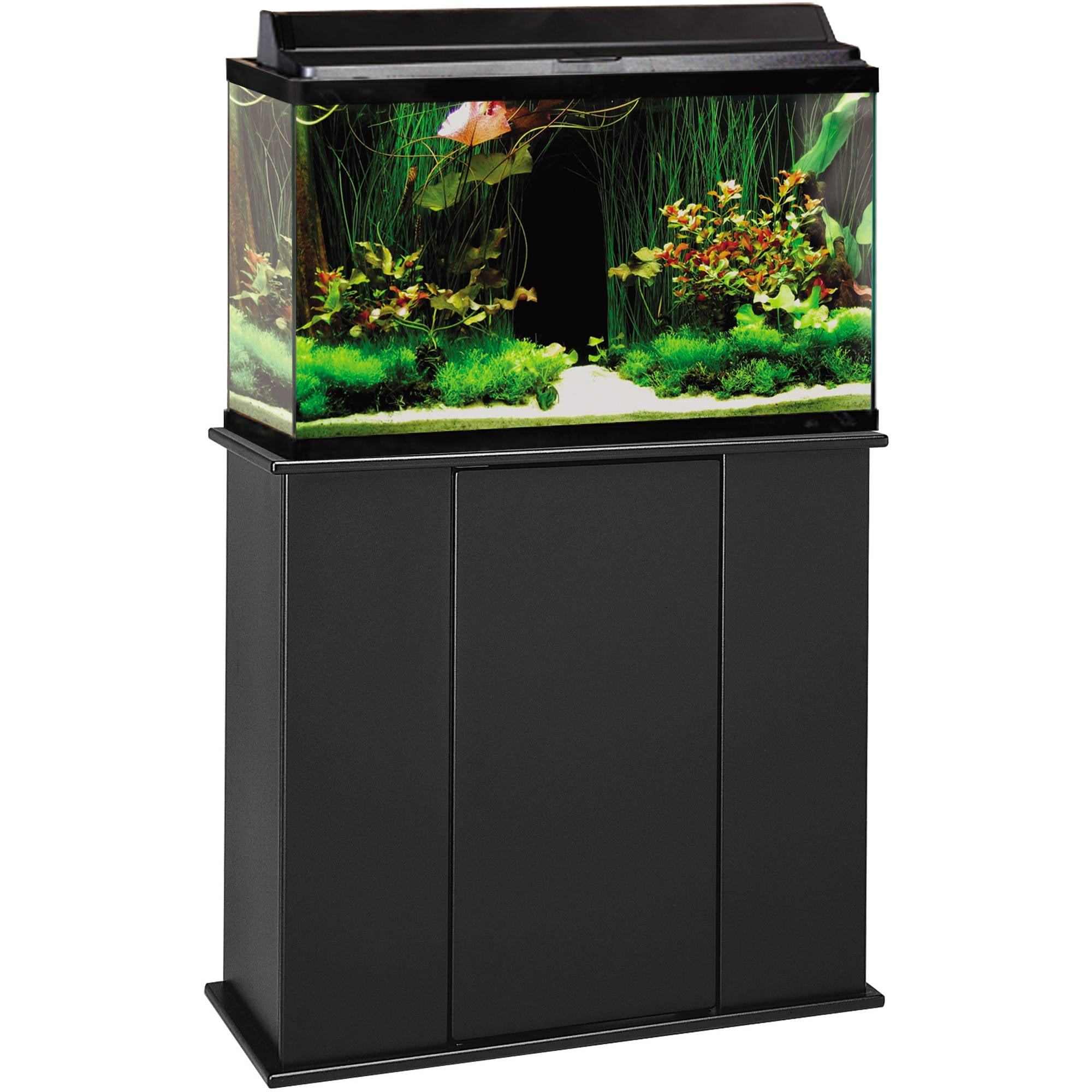 Aqua Culture 55-Gal Aquarium Stand Fish Tank Holder Cherry Storage Cabinet New 