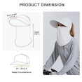 thumbnail image 2 of Women Sun Visor Hats, Wide Brim UV Protection Sun Visor Cap with Ponytail Hole & Removeable Flap Outdoor UPF 50+, 2 of 7
