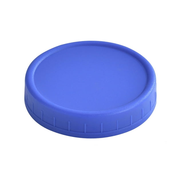 pdqouc 86mm Cornucopia Wide Mouth Plastic Mason Jar Lids (10Pack Bundle); 2 Dozen Unlined White Ribbed Lids 450 Size Ideal for Kitchen and Home Use