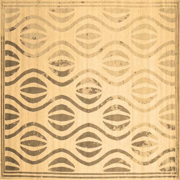 Ahgly Company Indoor Square Solid Brown Modern Area Rugs, 7' Square