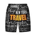 thumbnail image 4 of Lsque Mens Swim Trunks Travel Pattern - Bathing Suit Compression Liner - Beach Swim Shorts Swimwear - (S-3XL) - Stretch Quick Dry -3X-Large, 4 of 9