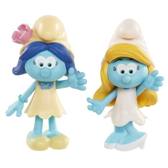 Figura de juguete Los Pitufos 6 cm Pitufina y Blossom – Juego de 2