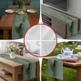 thumbnail image 6 of Sage Green Marble Table Runner 120 Inches Long,Modern Abstract Art Ink Painting Cotton Linen Table Runners Dresser Scarves,Decorative Tabletop Scarf Furniture Cover for Home Dinner Party 13"x120", 6 of 8