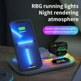 thumbnail image 4 of Wireless Charger 4 in 1 Digital Clock RGB Light Fast Charge Charging Station for Phone, 4 of 10