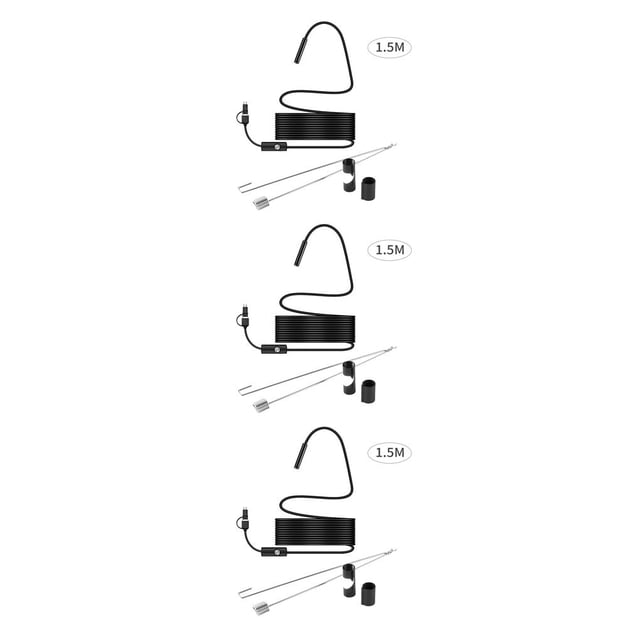ZLight Phone Checking Camera Household Professional Check Device 3 in 1 Interior Inspect Tool Set Inspection Accessory 5.5mm * 1.5M 3Set
