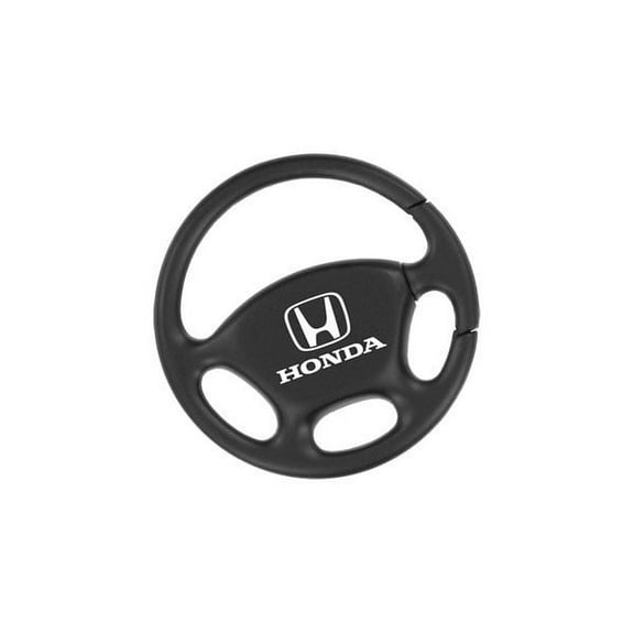 Honda Black Steering Wheel Key Chain With Quick Pull Attach & Detachment Of Keys