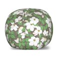 thumbnail image 1 of Floral Storage Toy Bag Chair, Magnolia Flower Bouquets Blooming Petals Gardening Field Pattern, Stuffed Animal Organizer Washable Bag, Small Size, Green Brown and Multicolor, by Ambesonne, 1 of 3