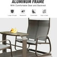 thumbnail image 2 of 4-Seat Outdoor Glider Benches with Canopy, Retro Metal Party Canopy Tent with Aluminum Frame, Patio Swing Glider Chair for Outside,Garden,Lawn, 2 of 7