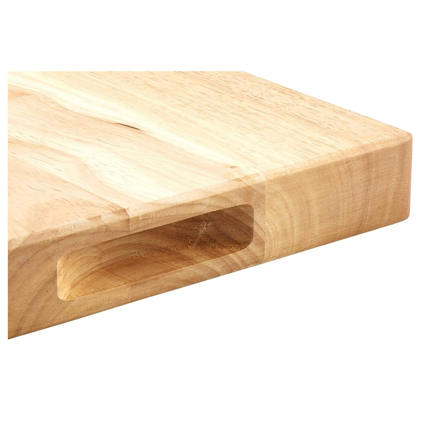 Heavy-Duty 1.75" Thick Wood Cutting Board, 18" x 30", Natural Wood