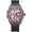 Black Red, variant on Fashion Men's Quartz Watch Tonneau Transparent Case Date Luminous Waterproof Analog Casual Business Wristwatch with Silicone Strap