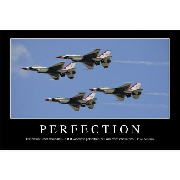 Perfection: Inspirational Quote and Motivational Poster Poster Print