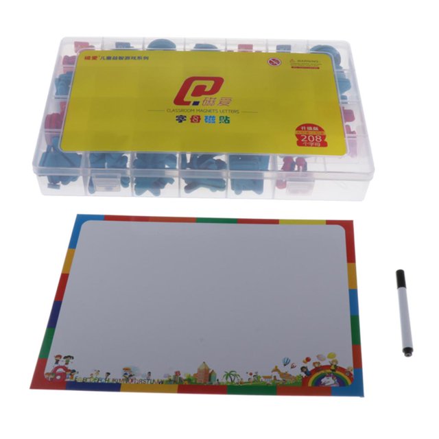 1 Paquete de Números de Pasta de Letras Magnéticas con Tablero de Juguetes de Educación Temprana con Caja - Sunnimix Pasta de letras magnéticas
