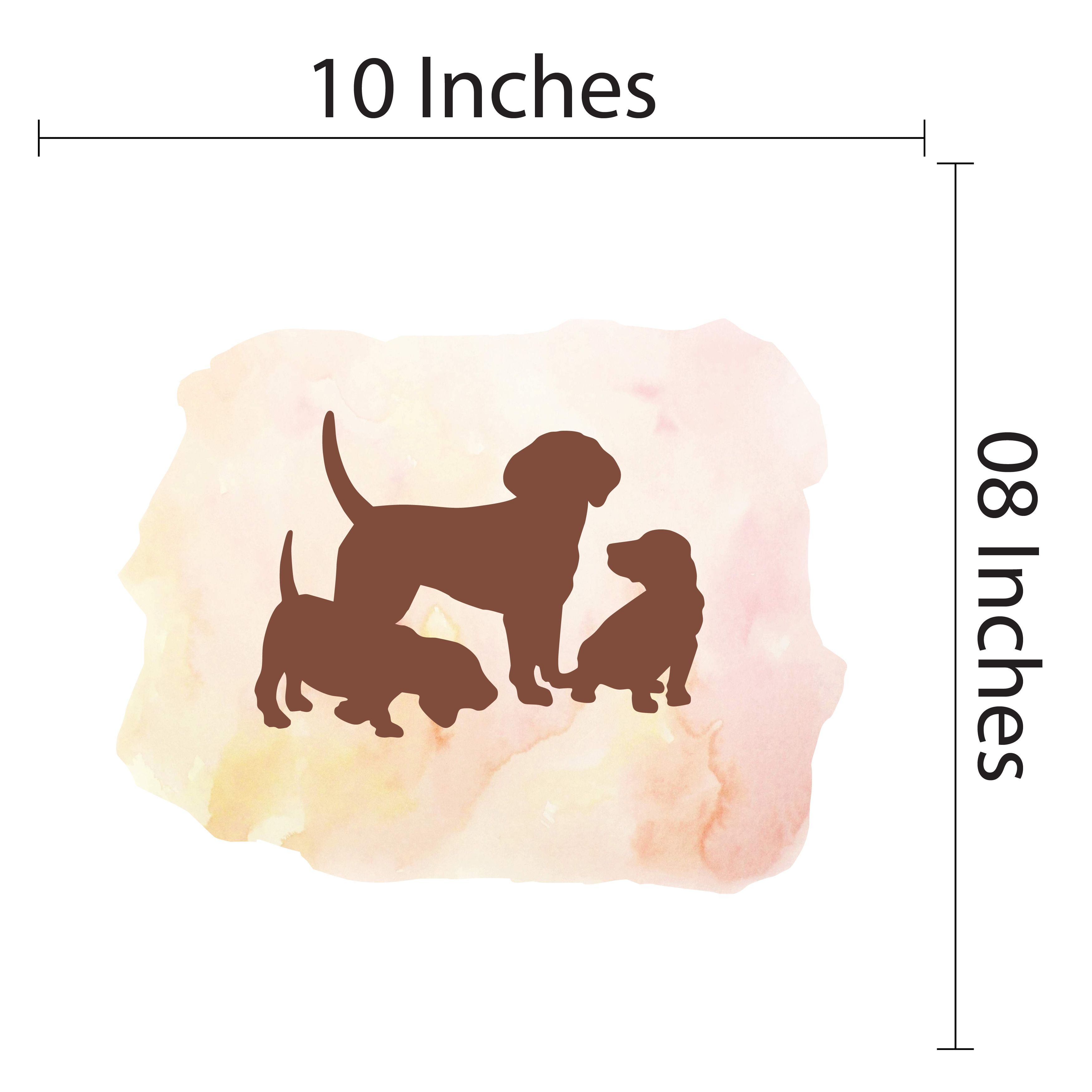 Animal Wall Decals For Care Taker Daycare Cute Loving Dog Family Dog DIY  Creativity Boy Girl Bedroom Wall Sticker Size: 10 In X In