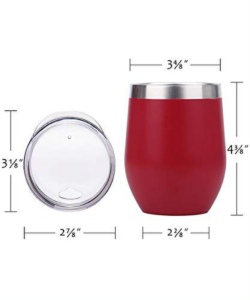  SUNWILL Insulated Wine Tumbler with Lid Rose Gold