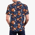 thumbnail image 4 of Daiia Cute Foxes Pattern Men’s Polo Shirts,Solid Deck Shirt,Classic Fit, Breathable Cotton Polo for Casual and Sport Wear-3X-Large, 4 of 9