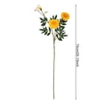 thumbnail image 5 of bestolf Artificial Marigold 3 Head UV Resistant Fake Silk Flower with Leaves Indoor Outdoor Garden Table Centerpiece Faux Bloom Decoration, 5 of 7