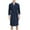 Navy, variant on APEXFWDT Mens Lightweight Robe, Waffle Knit 3/4 Sleeve Kimono Bathrobe Spa Sleepwear Soft Knee Length Robe With Pockets