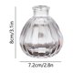 thumbnail image 3 of Jarrón Pequeño de Cristal Transparente para Flores, Ideal Como Centro de Mesa para Decoración Del Hogar, Sala de Estar, Dormitorio U Oficina. Jarrón Pequeño para Arreglos Florales con Textura Ondulad, 3 of 6