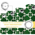 thumbnail image 4 of St. Patrick's Day Blackout Curtains for Bedroom, Spring Shamrock Plants Green Plaid Thermal Insulated Kitchen Drapes with Grommets, Light Blocking Window Treatment, 2 Panels 52" x 90", 4 of 7