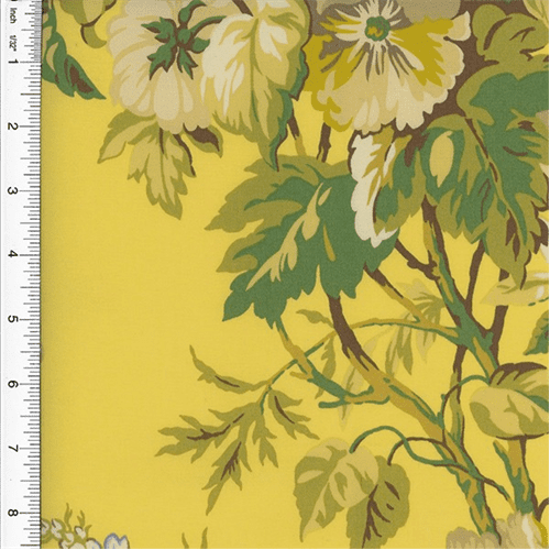 Waverly Grand Entrance Floral Print Yellow Home Decorating Fabric, Fabric Sold By the Yard