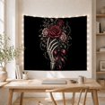 thumbnail image 5 of Floral Garden Vertical with Skeletal Hand Bone Phalanges, Spooky Gothic for Gothic Decor Fans, Dark Art Decor, Halloween Gift, Tapestry Wall Hanging for Bedroom and Dorm, 5 of 7
