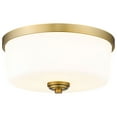 thumbnail image 1 of Z-Lite 220F3-HBR Arlington 14 Inch Flush Mount Ceiling Light, Brass, 1 of 8
