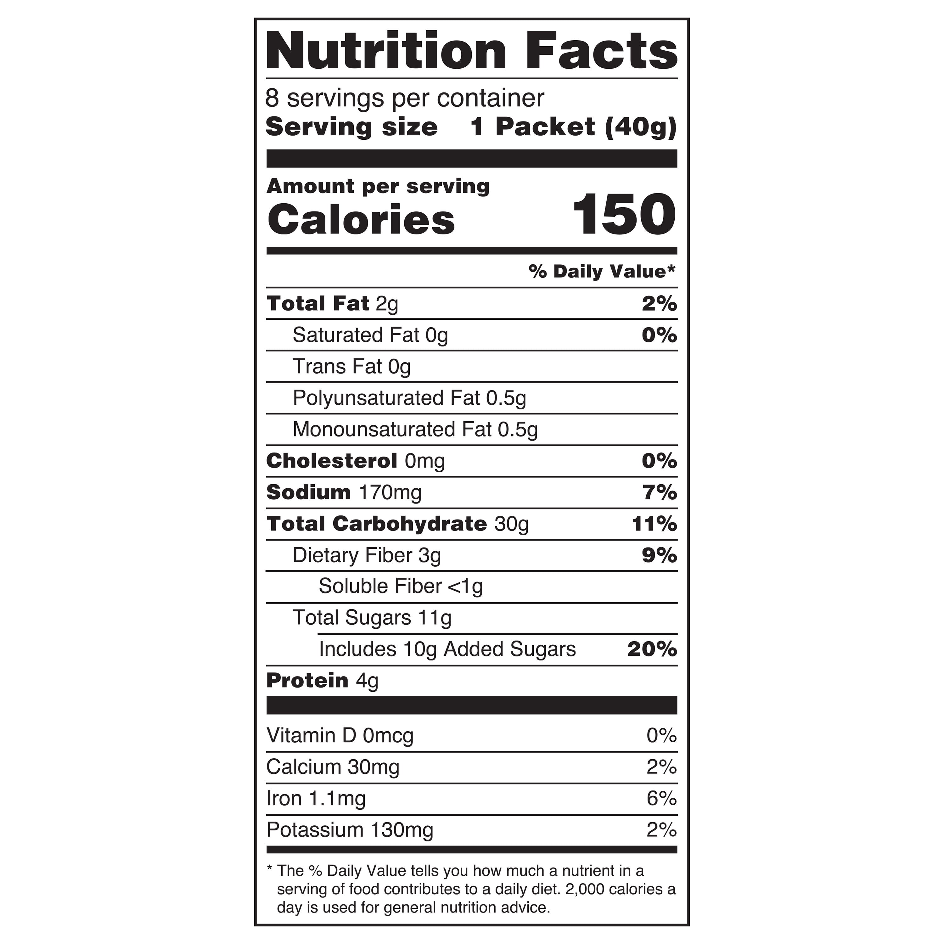 Great Value Lemon Creme Instant Oatmeal, 1.41 oz, 8 Count